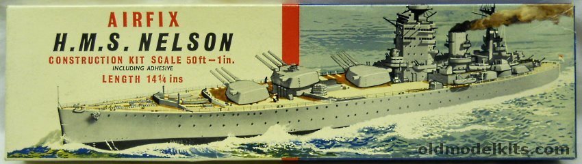 Airfix 1/600 HMS Nelson Battleship T2 Issue, F403S plastic model kit